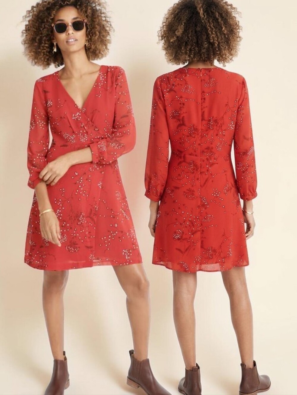 MADEWELL Hazelwood Faux Wrap Mini Dress - Size 6